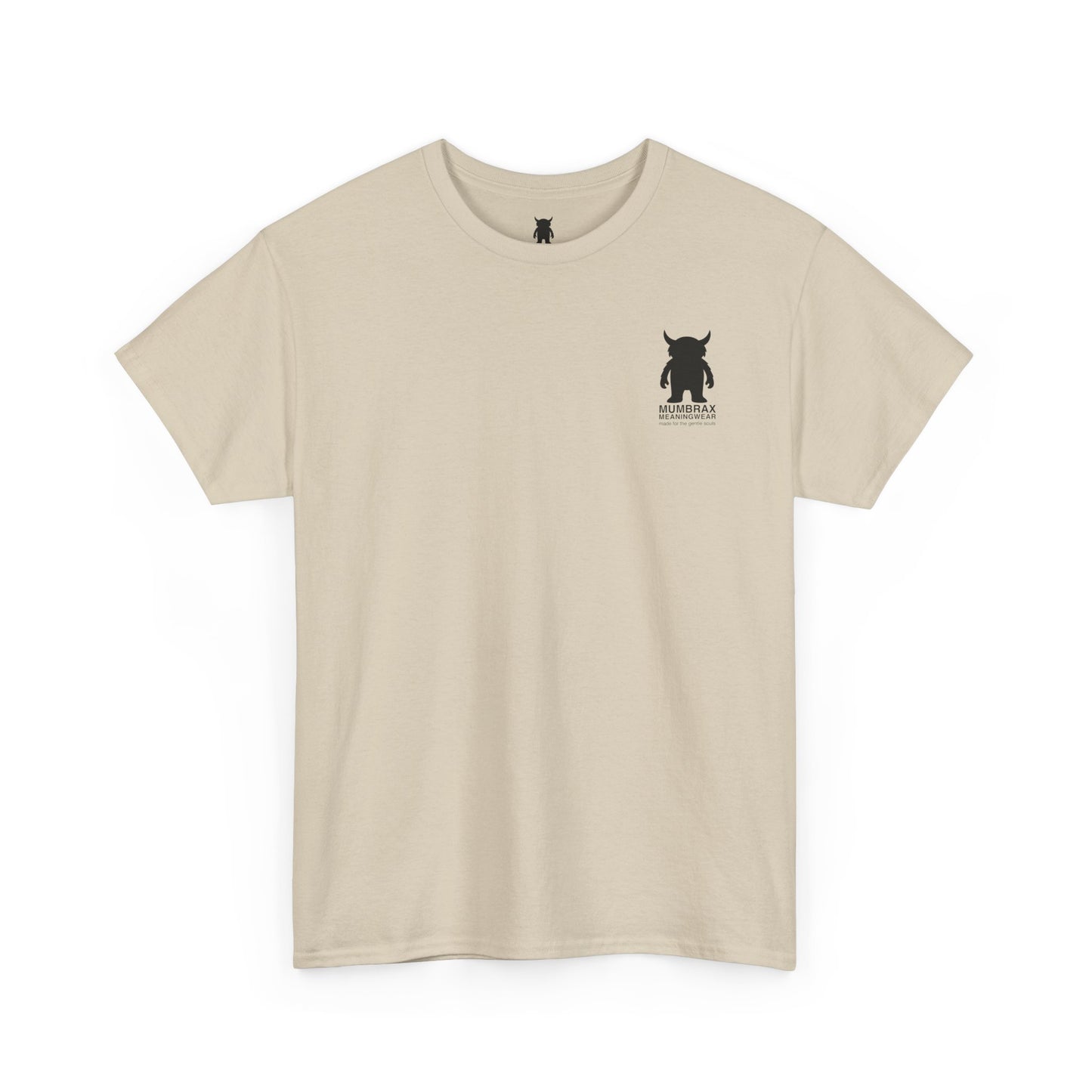 Mumbrax Essentiell Unisex Sand Classic T-Shirt Small Logo